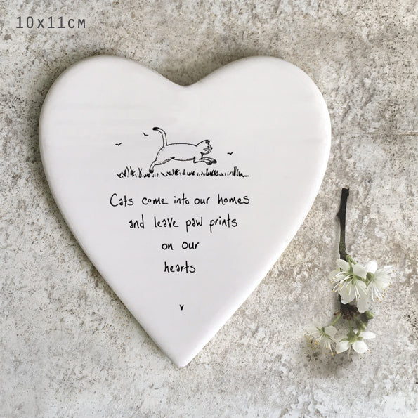 Heart coaster-Cats come into our homes…