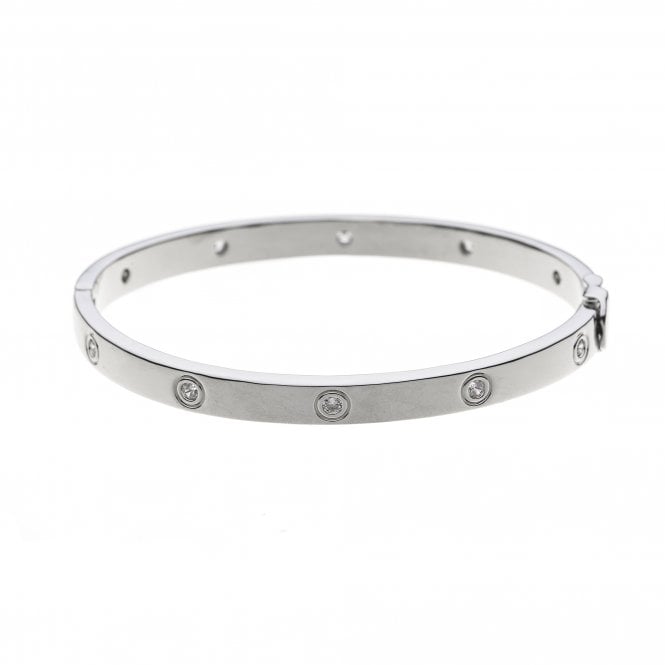 Stone Rhodium Plated Bracelet B1134