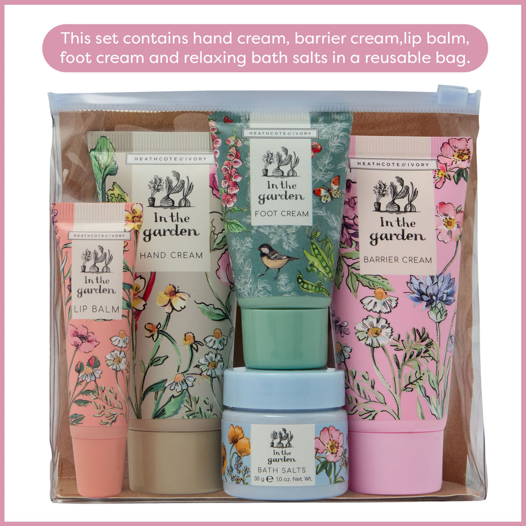 In The Garden Top To Toe Kit (Hand Cream 50ml, Barrier Cream 50ml, Foot Cream 30ml, Bath Salts 30g, Lip Balm 10ml)