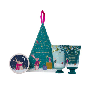 Sara Miller Woodland Tales Christmas Tree Gift (Hand Creams 2 x 15ml,  Bath Tablet 25g) (Passion Flower & Frangipani)