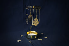 Load image into Gallery viewer, Gold Christmas Tree Tealight Spinner
