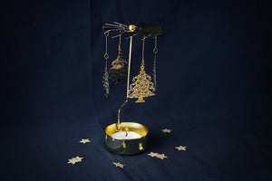 Gold Christmas Tree Tealight Spinner