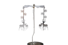 Load image into Gallery viewer, Silver Christmas Reindeer Tealight Spinner
