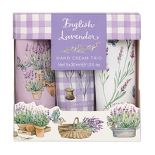Load image into Gallery viewer, ENGLISH LAVENDER Hand Cream Trio (3x30ml)
