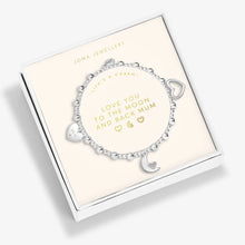 Load image into Gallery viewer, MOTHER&#39;S DAY LIFE&#39;S A CHARM  LOVE YOU TO THE MOON AND BACK MUM  Silver Plated
