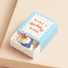 Load image into Gallery viewer, Tiny Matchbox Ceramic Birthday Cake Token
