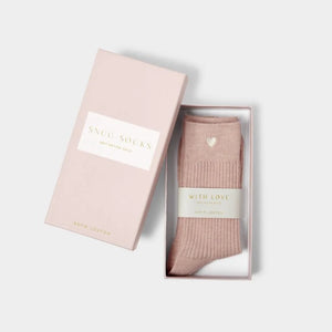 GIFT BOXED SOCKS  Blush Pink  One Size