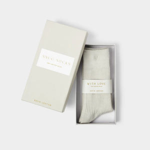 GIFT BOXED SOCKS  Off White  One Size