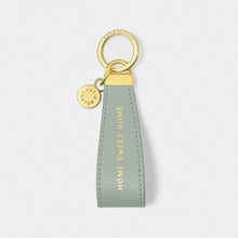 Load image into Gallery viewer, SENTIMENT LOOP KEYRING  HOME SWEET HOME  Sage  9.5cm x 3.2cm x 0.5cm
