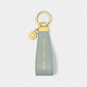 SENTIMENT LOOP KEYRING  HOME SWEET HOME  Sage  9.5cm x 3.2cm x 0.5cm