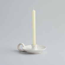 Load image into Gallery viewer, Candle Holder with handle White Speckle
