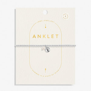 ANKLET THREE TONE HEART Silver, Gold Plated & Rose Gold Plated Anklet 23cm stretch