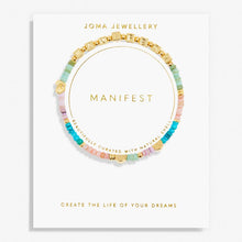 Load image into Gallery viewer, HAPPY LITTLE MOMENTS MANIFEST Gold Plated Bracelet 17.5cm stretch
