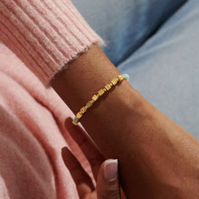 Load image into Gallery viewer, HAPPY LITTLE MOMENTS MANIFEST Gold Plated Bracelet 17.5cm stretch
