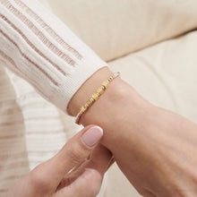 Load image into Gallery viewer, HAPPY LITTLE MOMENTS LUCKY Silver and Gold Plated Bracelet 17.5cm stretch
