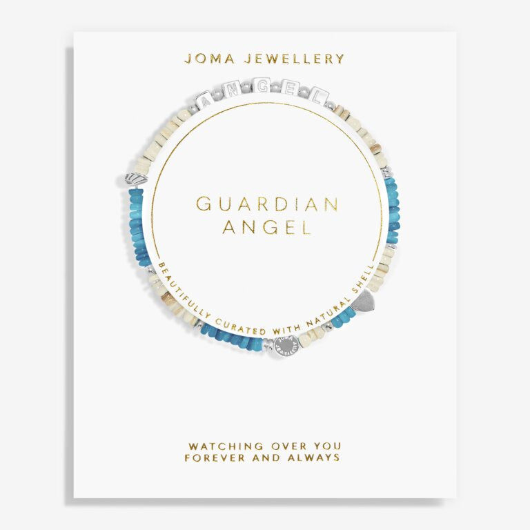 HAPPY LITTLE MOMENTS GUARDIAN ANGEL Silver Plated Bracelet 17.5cm stretch
