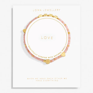 HAPPY LITTLE MOMENTS LOVE Gold Plated Bracelet 17.5cm stretch