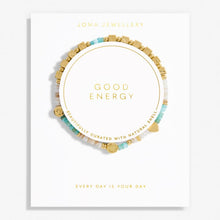 Load image into Gallery viewer, HAPPY LITTLE MOMENTS GOOD ENERGY Gold Plated Bracelet 17.5cm stretch
