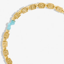 Load image into Gallery viewer, HAPPY LITTLE MOMENTS GOOD ENERGY Gold Plated Bracelet 17.5cm stretch
