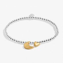 Load image into Gallery viewer, BOXED A LITTLE LOVE YOU TO THE MOON Silver &amp; Gold Plated Bracelet 17.5cm stretch
