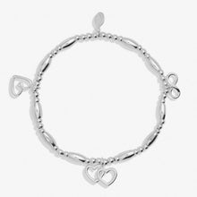 Load image into Gallery viewer, LIFE&#39;S A CHARM FRIENDSHIP Silver Plated Bracelet 17.5cm stretch
