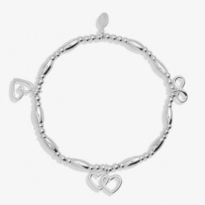 LIFE'S A CHARM FRIENDSHIP Silver Plated Bracelet 17.5cm stretch