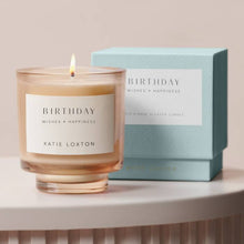 Load image into Gallery viewer, SENTIMENT CANDLE BIRTHDAY Peach Rose and Sweet Mandarin
