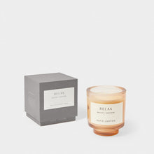 Load image into Gallery viewer, SENTIMENT CANDLE RELAX Fresh Linen and White Lily
