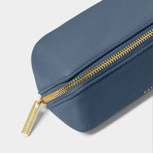 Load image into Gallery viewer, Small Makeup Bag Navy 7cm x 20cm x 7cm
