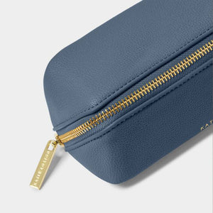 Small Makeup Bag Navy 7cm x 20cm x 7cm