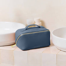 Load image into Gallery viewer, Medium Makeup Bag/Wash Bag Navy 11.5cm x 21cm x 11.5cm
