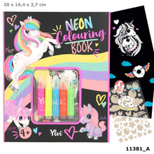 Load image into Gallery viewer, Ylvi Neon Colouring Book Set - Zebra Blush
