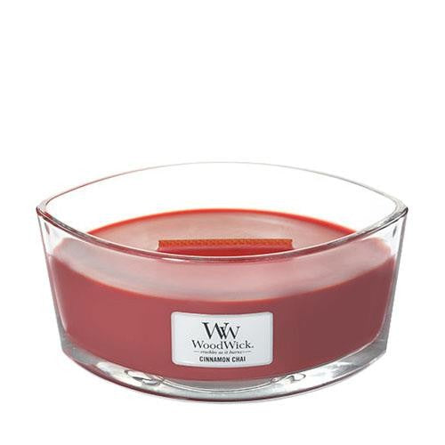 Cinnamon Chai Woodwick Ellipse Candle - Zebra Blush